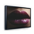 thumbnail image 3 of Designart 'Close-Up Of Woman Plump Lips With Glitter' Modern Framed Canvas Wall Art Print, 3 of 5