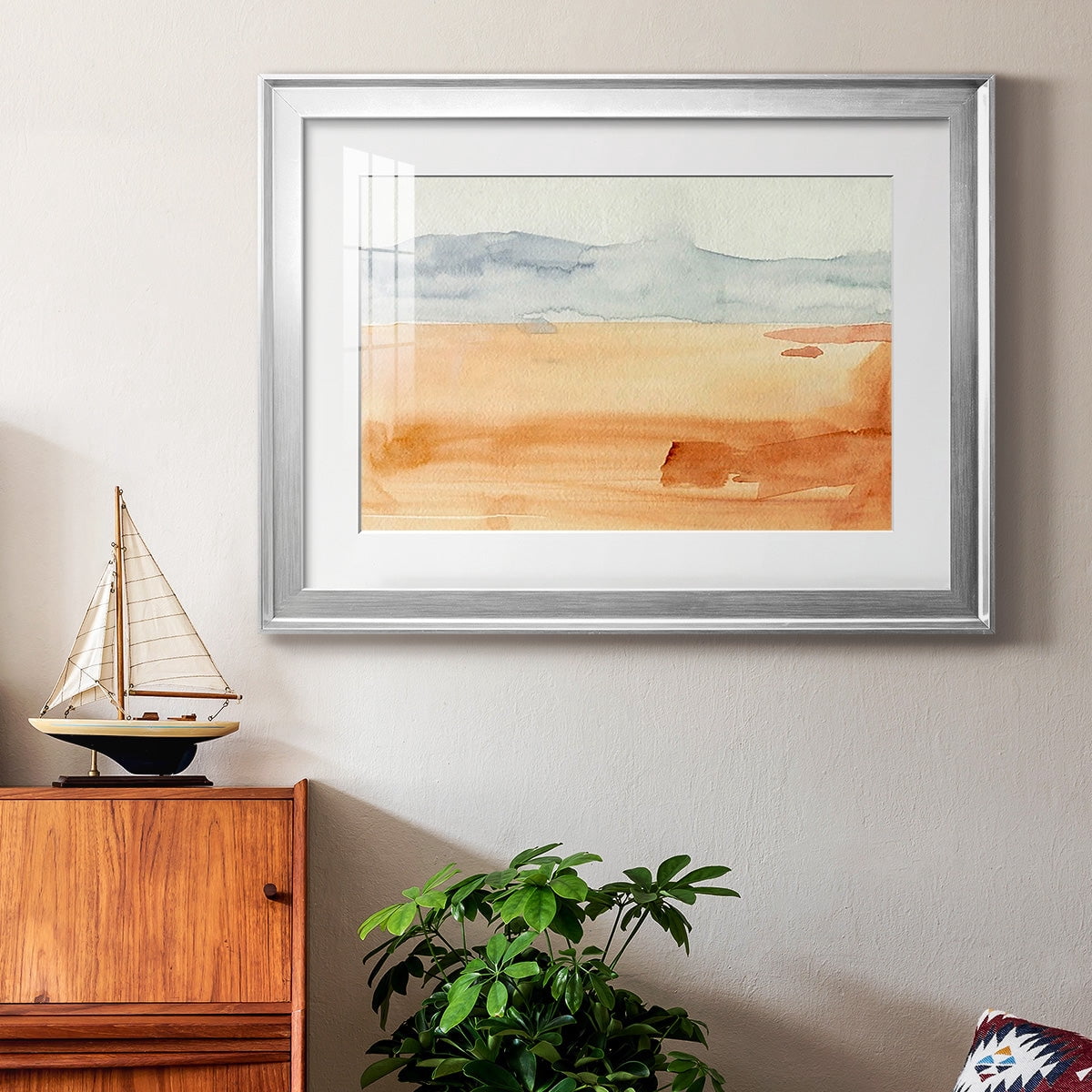 Ash Blue Horizon II Premium Framed Print - Ready to Hang