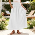 thumbnail image 6 of Maxi Skirt for Women Floral Elastic Flowy Long Skirts Beach Cover Up Vacation Skirt, 6 of 8