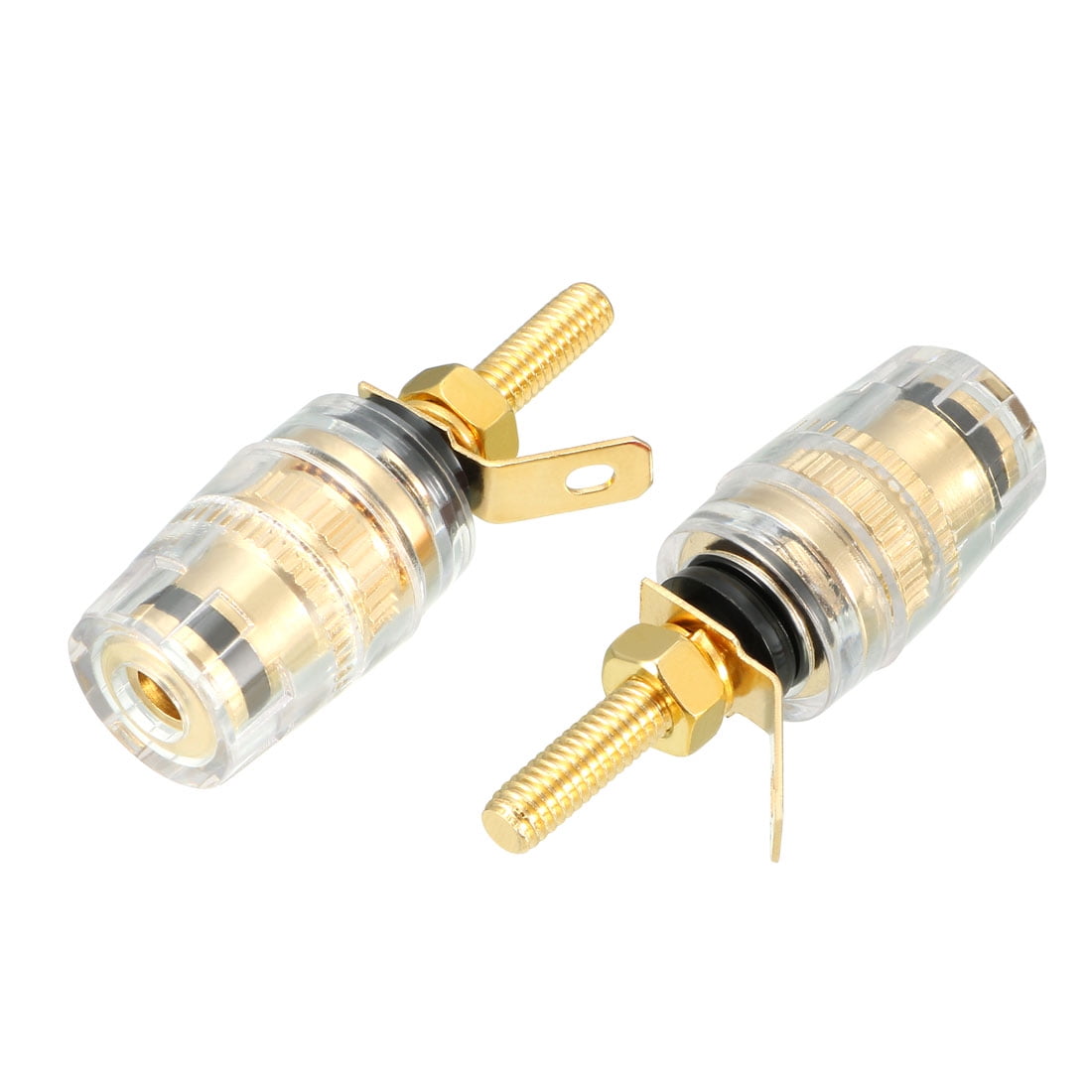 2 Pcs Audio Speaker Terminal Connectors Binding Post 4mm Banana Jack