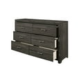 thumbnail image 4 of Zena Dark-Gray Faux Leather Upholstered Panel Bedroom Set, 4 of 17