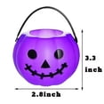 thumbnail image 2 of CRAZY NIGHT  12PCS Mini Halloween Pumpkin Candy Bucket, Plastic Trick or Treat Basket for Kids, Portable Halloween Candy Pumpkin Pails for Halloween Party Decor Favors, 2 of 6