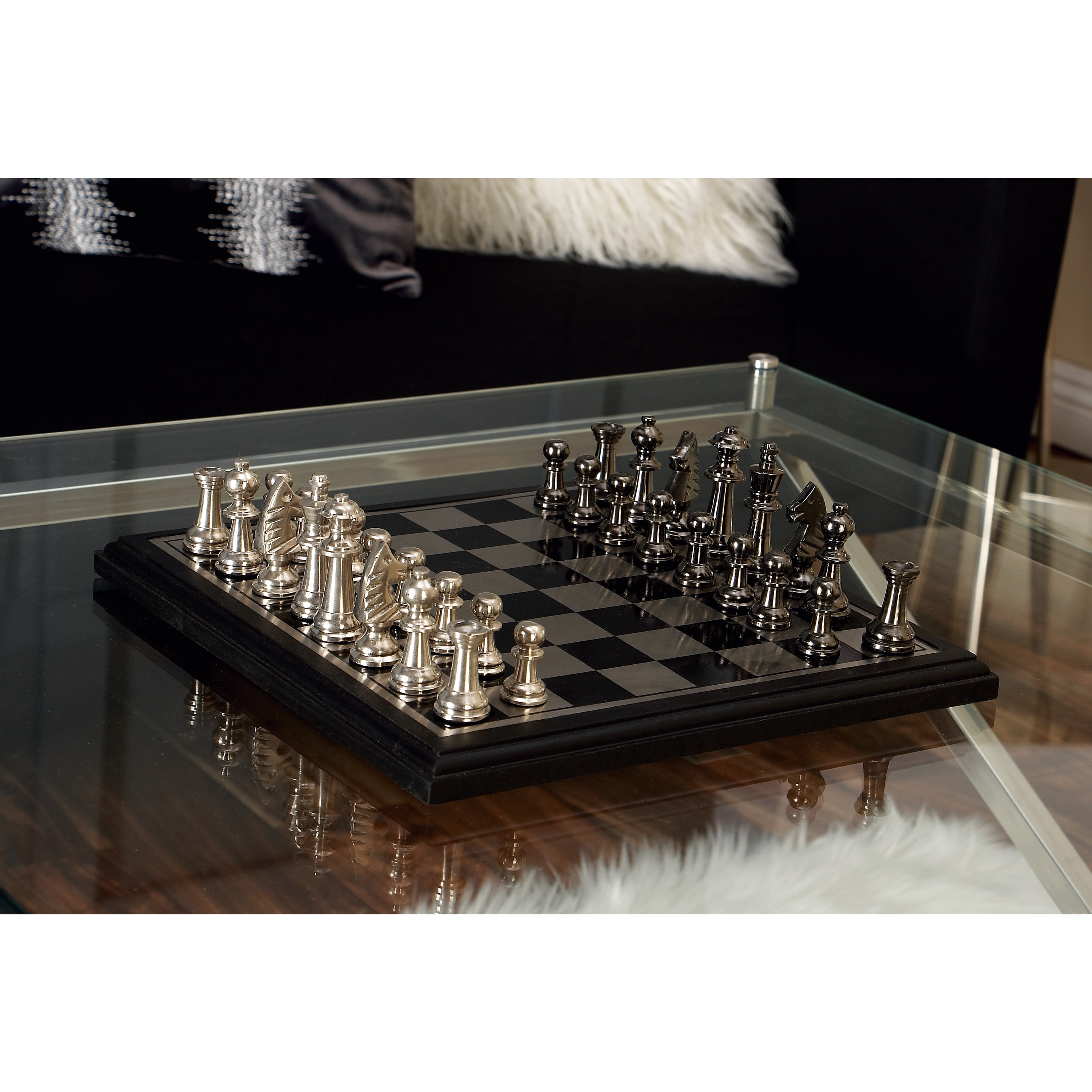 Wegiel Chess Set European Wooden Handmade Game Consul Chess Pieces and Board 