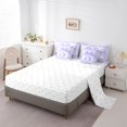 thumbnail image 5 of Feelyou Dreamy Princess Bowknot Twin Bedding Sets 7-Piece, Bohemian Damask Flower Bedding Comforter Set, Purple Fashion Bow Reversible Sheet Sets, Microfiber Bedroom Decor, 5 of 8
