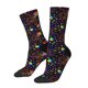 thumbnail image 1 of Balery Rainbow Jellyfishes Calcetas Largas con Estampado para Hombre y Mujer – Suaves y Transpirables, Talla Única (US 5-11), 1 of 6