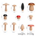 thumbnail image 2 of Wooden Mushroom Toy Pack of 11 Wooden Mushroom Set Various Sizes Natural Wooden Mushroom DIY Paint Color Mini Mushroom for Home Decor and Crafts Garden Accessories Creative Gift, 2 of 8