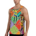 thumbnail image 2 of Zufioo Dancing African Womans Print Men's Vest, Sleeveless Quick-drying Muscle T-shirt, Suitable for Sports Fitness, Home Leisure Wear-3X-Large, 2 of 7