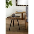 thumbnail image 2 of DecMode 24" x 19" Brown Wood Handmade Live Edge Top Accent Table with Black Metal Tripod Legs, 1-Piece, 2 of 9