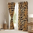 thumbnail image 3 of Castle Fairy Vintage Cheetah Curtains Pack of 2 (42x84 Each),Leopard Curtains Blackout, 3 of 6