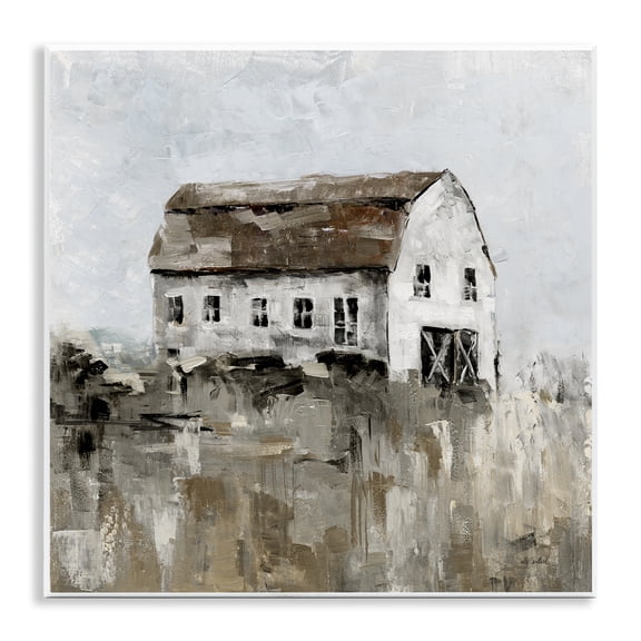 Stupell Industries Rustic Lodge Rustic Muted Farmhouse Wall Plaque Art, 12 x 12, by Sally Swatland