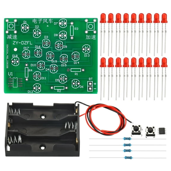 Uxcell Soldering Practice Board, 1 Set Electronics Kit PCB Board DIY Welding Circuit LED Rotating Windmill SMT/SMD,5V