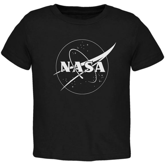 NASA Outline Logo Black Toddler T-Shirt - 2T