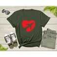 thumbnail image 6 of Flying Plane Airplane Aircraft Airliner Jet Love Red Heart T-Shirt Plane Lover Gift T Shirt for Men Women Kids Boys Girls Graphic Tshirt, 6 of 7