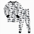 thumbnail image 3 of xaweyi Toddler Boys Cute Cartoon Dinosaur Printed 2 Piece Long Sleeve Outfit Stylish Soft Home Pajamas Size 4-5 Years, 3 of 9