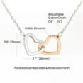 thumbnail image 3 of You'll Always Be My Little Princess To Daughter From Dad Interlocking Heart Necklace, 3 of 8