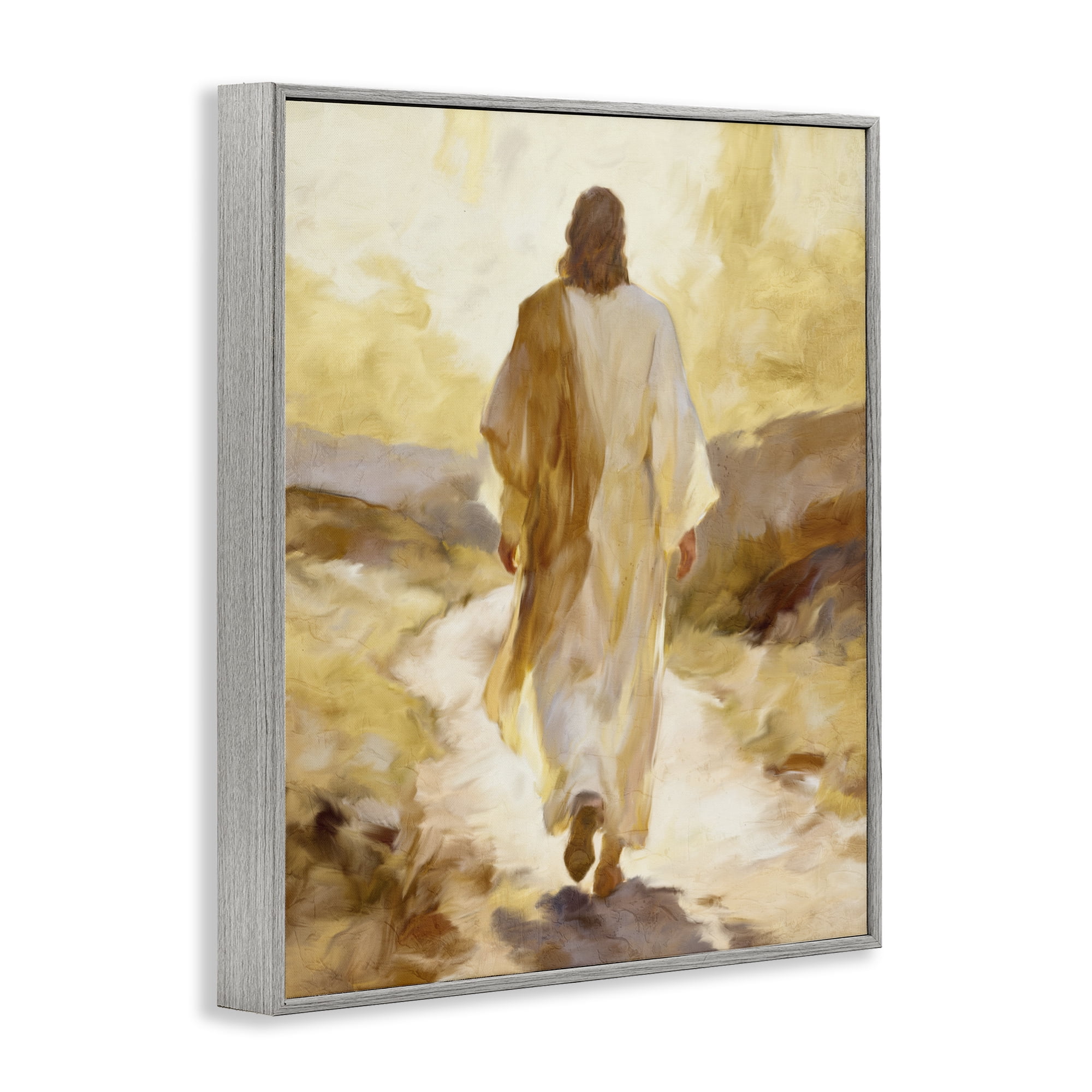 Stupell Industries Walk By Faith Sunset Gray Framed Giclee Art, design by Kim Allen