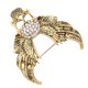 thumbnail image 2 of Broche de calavera con cristales brillantes, broche de personalidad a la moda, accesorios para traje, abrigo, oro antiguo, 2 of 12