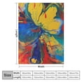 thumbnail image 4 of JEUXUS Abstract Painting Flannel Blanket for Bed for All Seasons 60x80in, 4 of 6