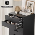 thumbnail image 3 of Homfa Vertical 8 Drawer Dresser, 44.5’‘H Modern Drawers Dresser for Bedroom Living Room, Black, 3 of 5