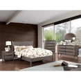 thumbnail image 5 of Allora Mid-Century Solid Wood/Wood Veneer/MDF Queen Platform Bed in Gray, 5 of 6