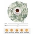 thumbnail image 6 of 13 Inch Round Placemats Set of 4, Sage Green Ombre Non Slip Heat Insulation PP Table Mats, Gradient Abstract Art Vintage Grey Washable Place Mats for Kitchen Dining Party Table Decor, 6 of 7