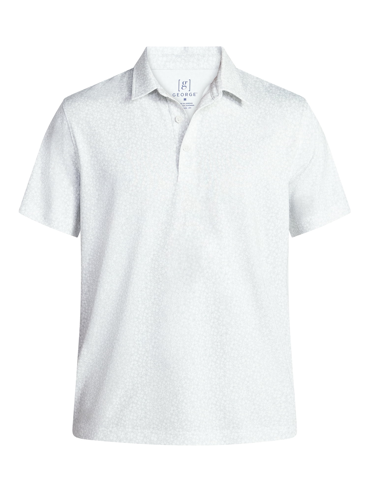 George Men's & Big Men's Relaxed Fit Short Sleeve Stretch Polo Shirt, Sizes S-5XL