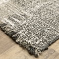 thumbnail image 2 of Woven Trends Velvet - 081V4 - Classic Casual Style Distressed Geometric Pattern, Stain and Fade Resistant, Hallway, Entryway, Office, Polypropylene Flat Woven Runner Rug in Beige - 2' x 8', 2 of 3