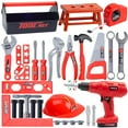 thumbnail image 3 of Children's Toolbox Engineer Simulation Repair Tools Pretend Toy Electric Drill Screwdriver Tool Kit Play Toy Box Set for Kids, 3 of 6