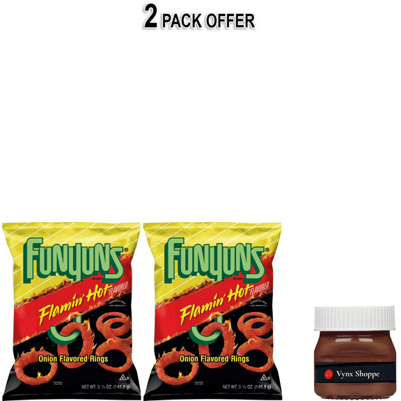Funyuns Onion Flavored Rings Flamin' Hot Flavored 5.25 oz Bag