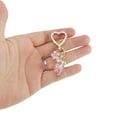 thumbnail image 4 of Unique Bargains 1 Pc Fashion Heart Buckle Strawberry Flower Handbag Charm Bag Accessories Sparkling Pink, 4 of 5