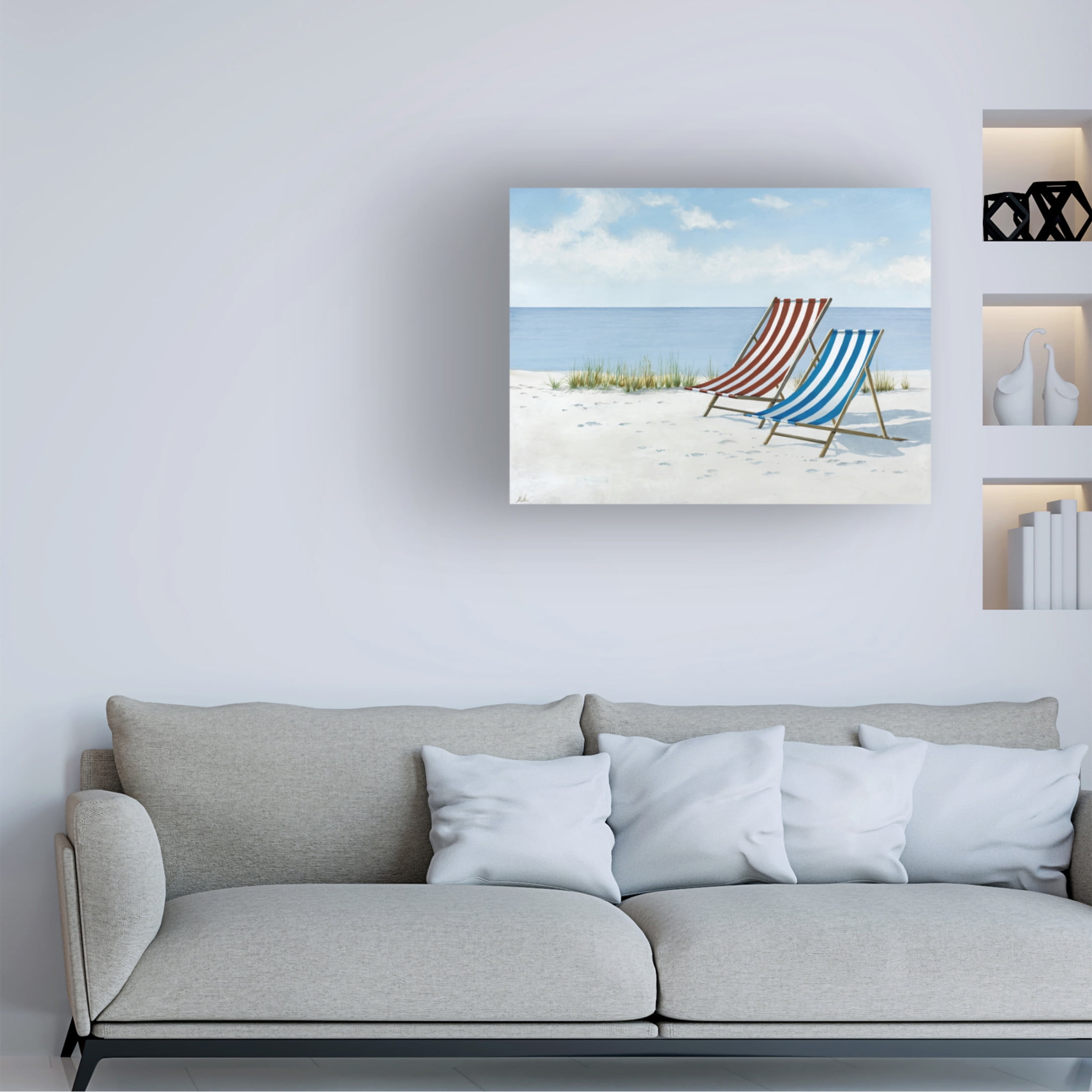 Canvas Wall Art - Max Maxx 'Beach Day 2' Wall Art for Living Room, Bedroom, or Office Décor by Trademark Fine Art - 19 x 14 Inches