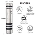 thumbnail image 4 of A&S Mezuzot Stainless Steel Mezuzah Case Hammered with Ring Design Judaica Door Mezuza for 4 Inches Parchment Scroll Home Blessing Doorpost (Black, 6 inch), 4 of 4