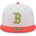 thumbnail image 2 of Men's New Era White/Coral Boston Red Sox 2004 World Series Strawberry Lolli 59FIFTY Fitted Hat, 2 of 6