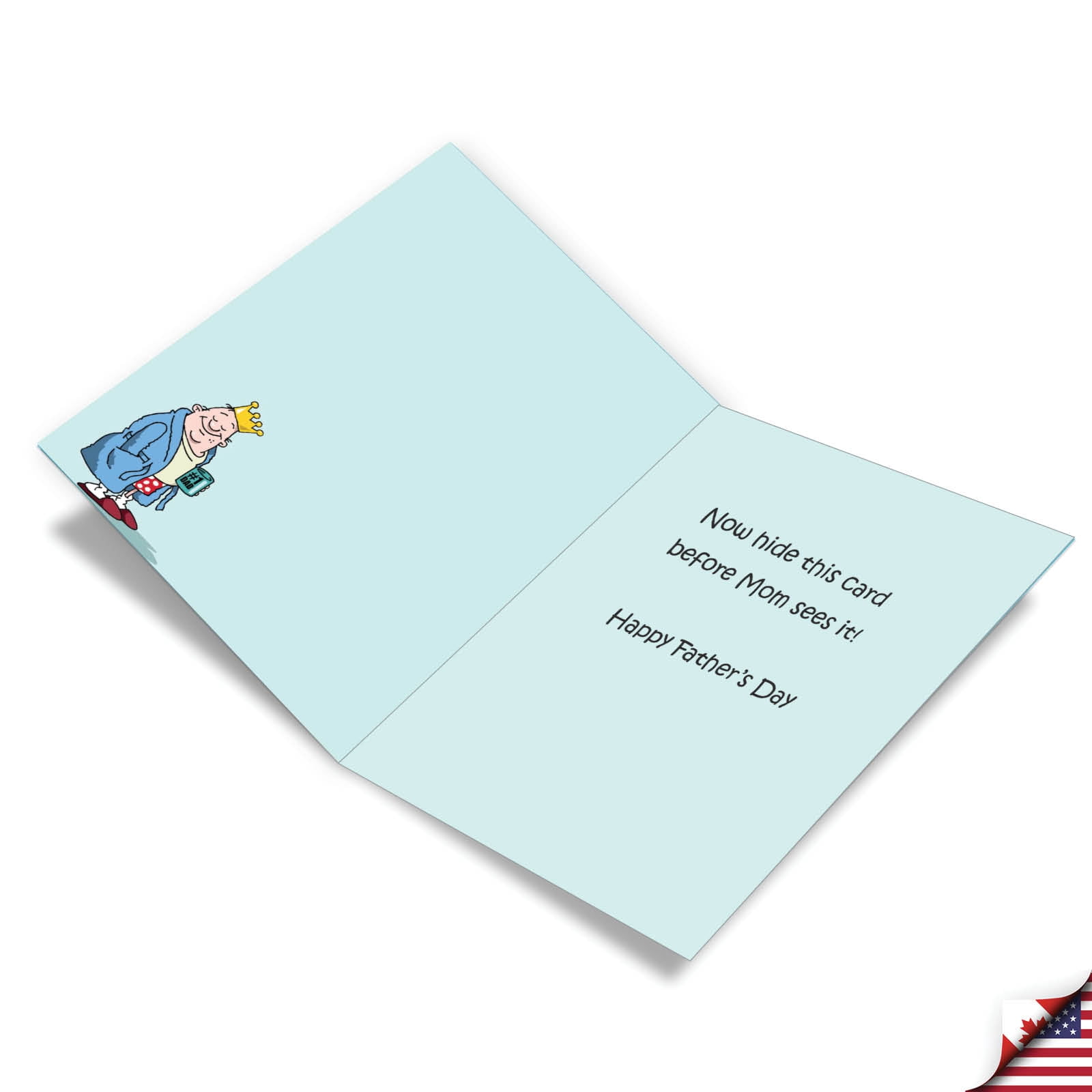 1 Jumbo Funny Happy Father's Day Greeting Card (8.5 x 11 Inch) - King of the Castle Dads Day Card J0239