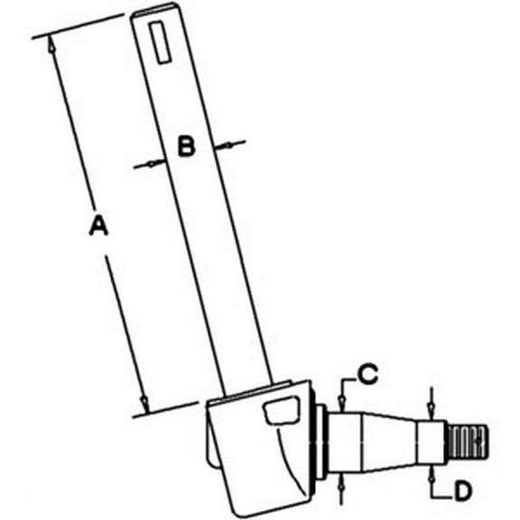 RAParts One New Spindle Fits Massey Ferguson 897476M95 255 275 290 283 270 282
