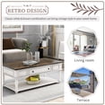 thumbnail image 6 of Modern Coffee Table with Large Storage Place Sofa Side Table with Drawer & Shelf - Multicolor, 6 of 8