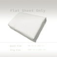 thumbnail image 2 of Pure Era Flat Sheet/Only Top Sheet Queen Size  100% Cotton Jersey KnitSuper Soft Breathable Off White, 2 of 5