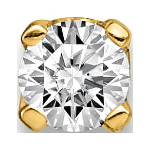 14K Yellow Gold Single Stud Diamond Stud Earrings