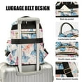 thumbnail image 4 of Butterflies Blue Pink Travel Laptop Backpack Casual Daypack Lightweight Bookbag Compartment for Business, 4 of 7