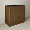 thumbnail image 3 of Lafayette 36" Freestanding Bathroom Vanity in Brown Oak with Matte Black, 3-Hole Widespread Sink Top, 3 of 5