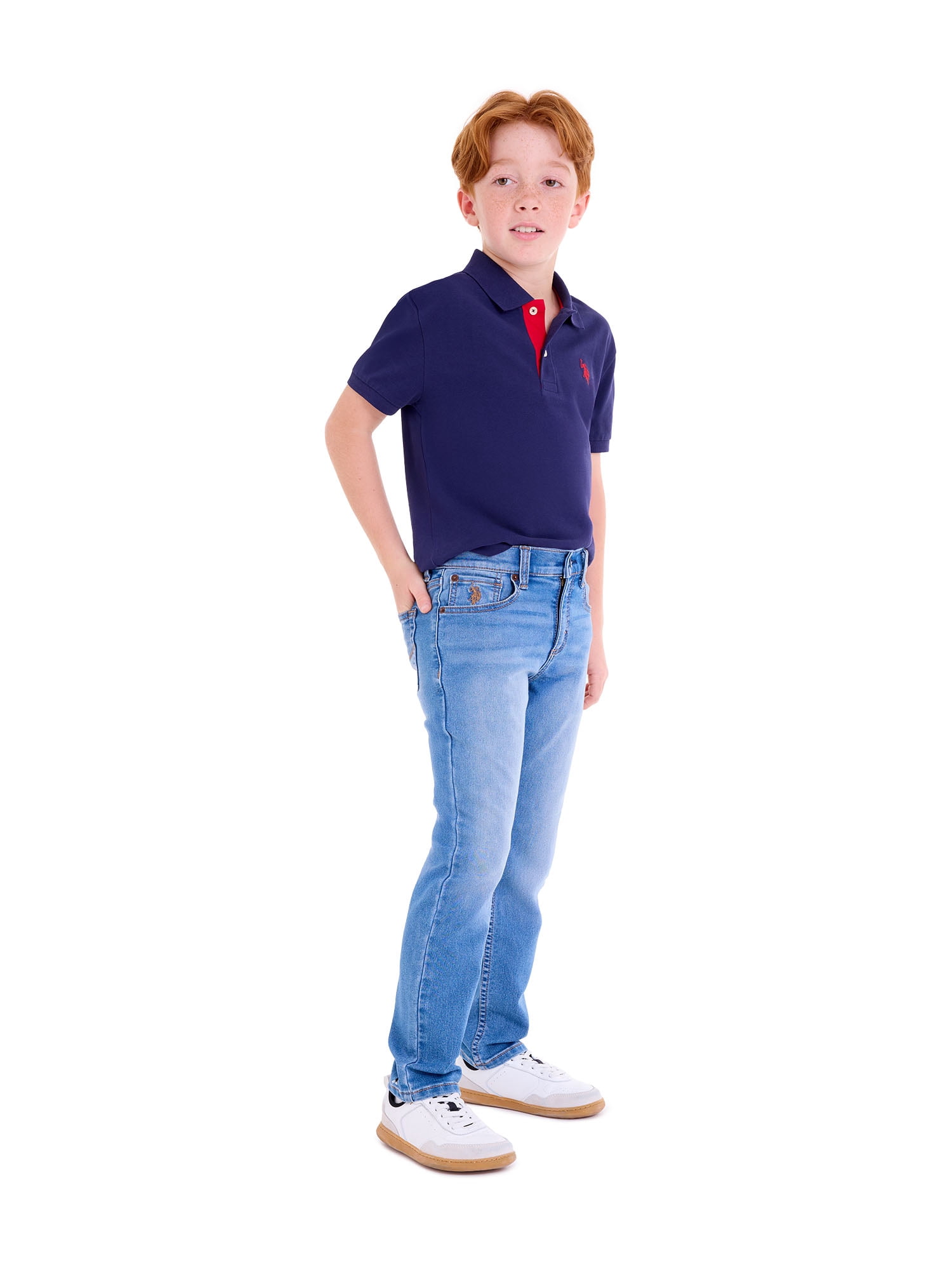 U.S. Polo Assn. Boys Straight Fit Denim Jean, Sizes 4-18