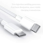 2 Pack USB C to USB C Cable 3.3ft, Type C to Type C PD Fast Charging Charger Cord for MacBook iPad Samsung Galaxy, White