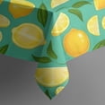 thumbnail image 5 of Yellow Lemon Fruit Slices LightGreen Pattern Square Tablecloth,Waterproof Square Table Cover,Wipeable Spillproof Washable Table Cover for Home Kitchen Party Decor 42"X42"(107x107cm), 5 of 6