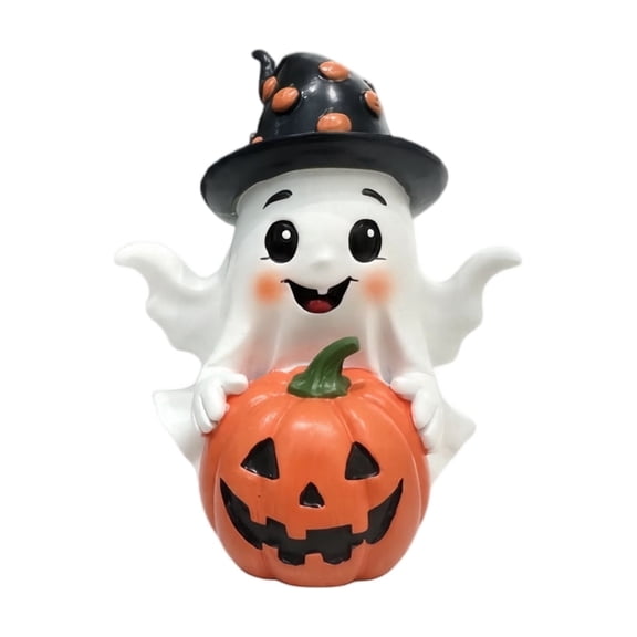Halloween Decorations, Ghost Resin Crafts Ornaments, Alloween Decoration for Porch Yard Patio Indoor Decor Fall Autumn Home Shelf Mantel Ornament