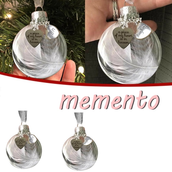Xihbxyly Adorno Conmemorativo de Alas de Ángel, Grabado "Mi Corazón Está En El Cielo", Diseño Antiguo, Ideal para Árbol de Navidad o para Intercambiar Regalos, Decoración Conmemorativa Especial, Un D