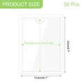 thumbnail image 2 of Uxcell 50Pcs Self Adhesive Index Card Pockets with Top Open for Loading, 6.1 x 8.7 Inch Clear Index Card Label Holder Photo Sleeves for Office Home Library Card Storage Bin, 2 of 6