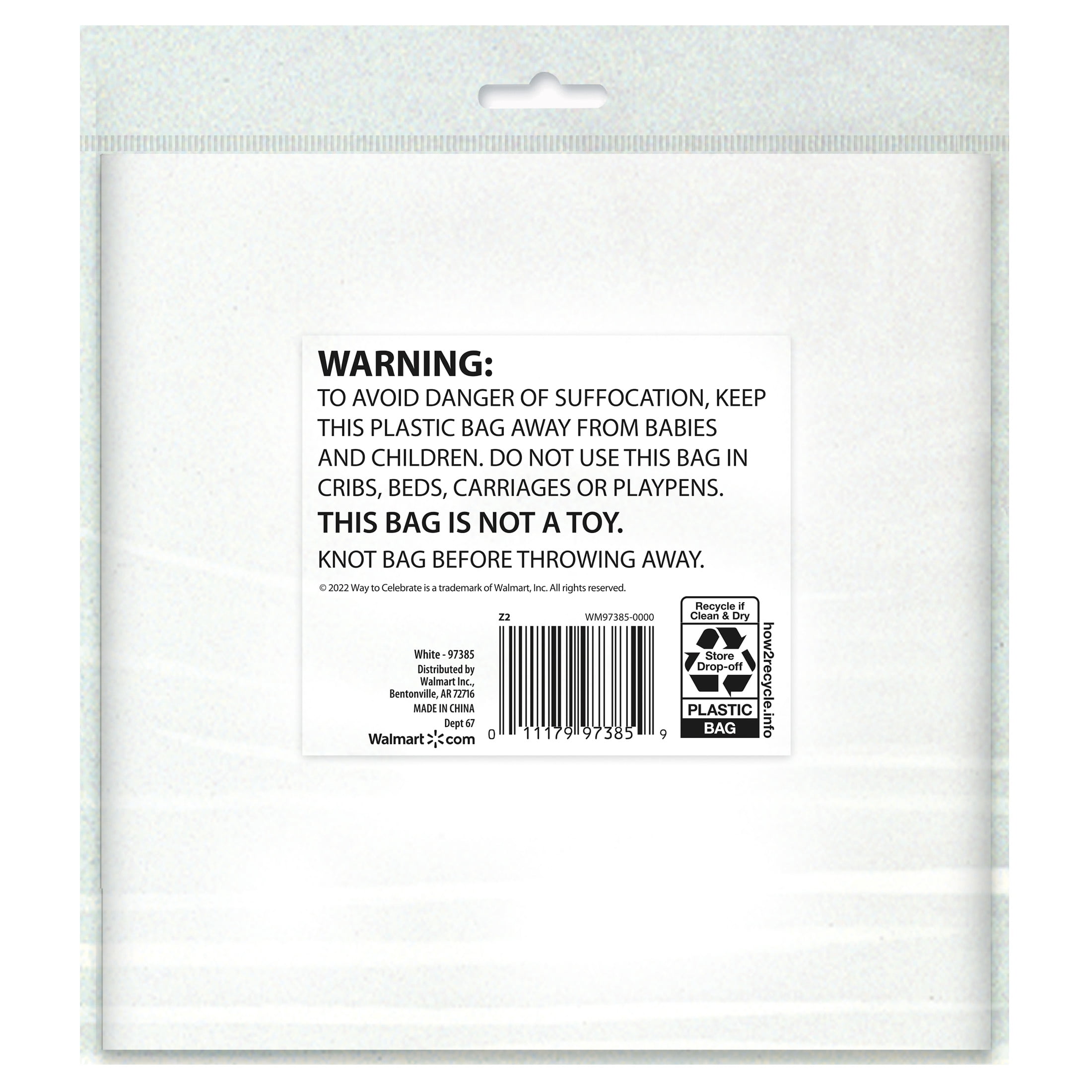 1 Count 54 IN x 108IN White Rectangular Plastic Table Covers by Way To Celebrate