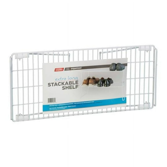 Grayline  Life Organized Stackable Shelf - White, 7.5 x 22 x 10 in.
