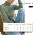 thumbnail image 2 of Women's Multi-Ribbed Stretchy Jersey Turtle Neck Long Sleeve Top Leotard Bodysuit- 2pack Set, 2 of 2
