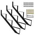 thumbnail image 2 of 3 Packs Metal Stair Step Stringers, 3 Step Steel Riser Stringer for 27.1inch Height Deck(Matt Black), 2 of 4